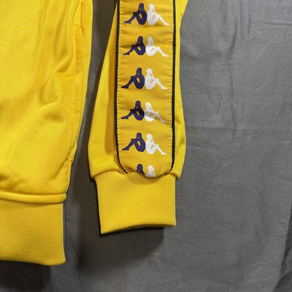 Kappa Track Jacket Youth 10 Yellow Banda Logo Full Zip Athletic Top Sports - Picture 4 of 11